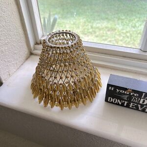 Vintage beaded light shade